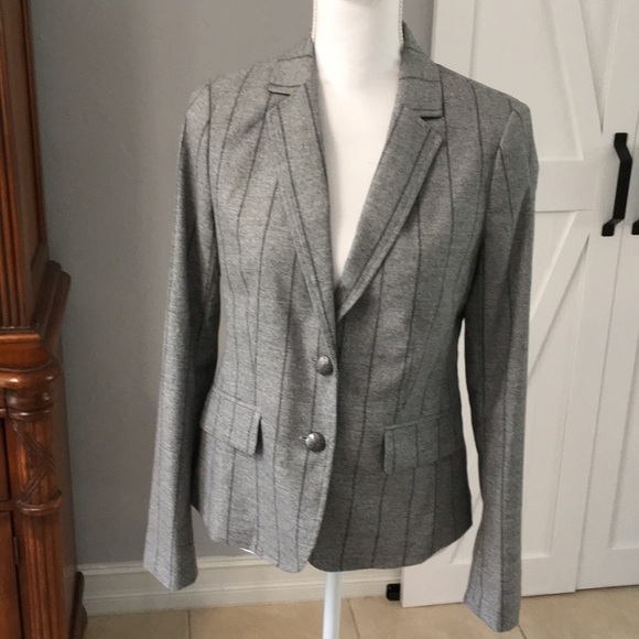 Banana Republic heather& gray stripe  jacket/ blazer - Picture 1 of 8
